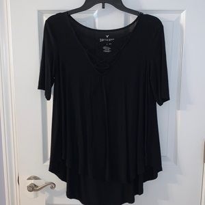 American Eagle Soft & Sexy Criss Cross Top